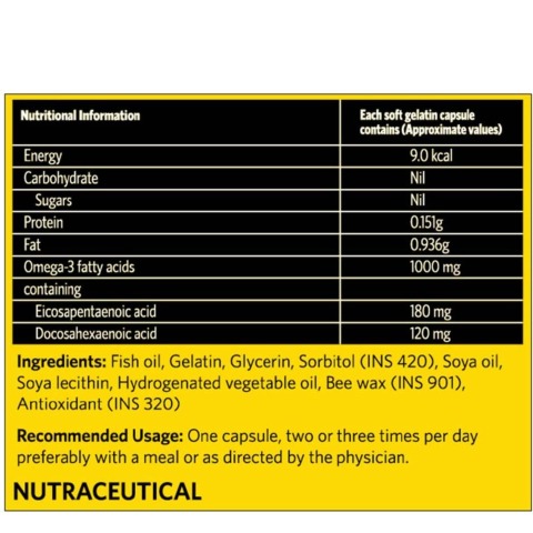 MuscleBlaze Fish Oil (1000 mg), 100 capsules MuscleBlaze Fish Oil (1000 mg), 100 capsules
