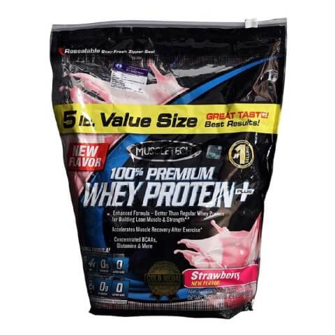 MuscleTech 100% Premium Whey Protein Plus, 5 lb Strawberry MuscleTech 100% Premium Whey Protein Plus, 5 lb Strawberry