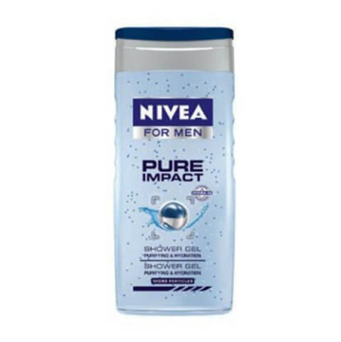 Nivea Shower Gel (without Loofah),  250 ml  Pure Impact liquid 