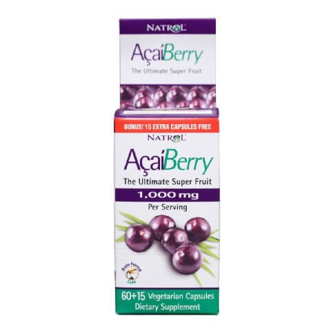 Natrol AcaiBerry (1000 mg),  60 capsules  Unflavoured 