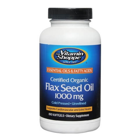 The Vitamin Shoppe Flax Seed Oil (1000 mg),  100 softgels 