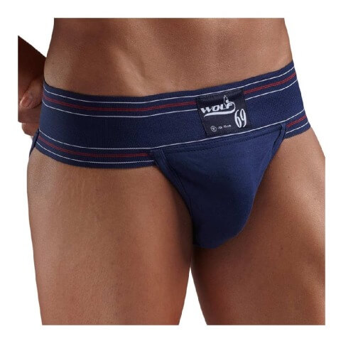 Wolf Athletic Supporter Back Covered, Navy Blue Small Wolf Athletic Supporter Back Covered, Navy Blue Small
