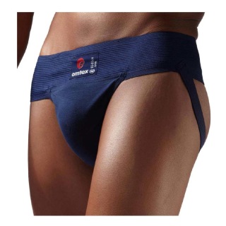 Omtex Gym Supporter (Pack of 2), Small Navy Blue