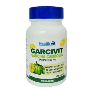 Healthvit Garcivit Garcinia Cambogia Powder (500mg), 60 capsules