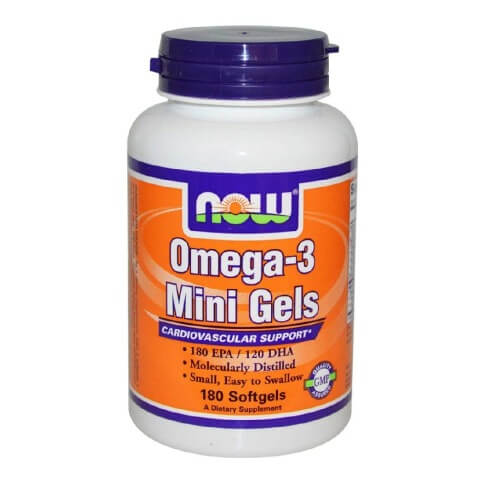 Now Omega-3 Mini Gels, 180 softgels Now Omega-3 Mini Gels, 180 softgels
