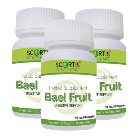 Scortis Bael Fruit (Pack of 3), 60 capsules Scortis Bael Fruit (Pack of 3), 60 capsules