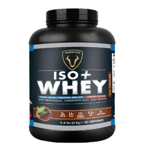 Vigour Fuel Iso Plus Whey Protein, 4.4 lb Mint Chocolate Vigour Fuel Iso Plus Whey Protein, 4.4 lb Mint Chocolate