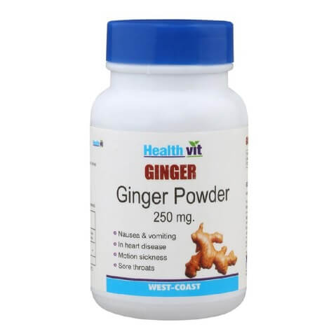Healthvit Ginger powder (250mg), 60 capsules Healthvit Ginger powder (250mg), 60 capsules