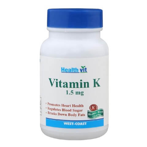 Healthvit Vitamin K (1.5mg), Unflavoured 60 capsules Healthvit Vitamin K (1.5mg), Unflavoured 60 capsules