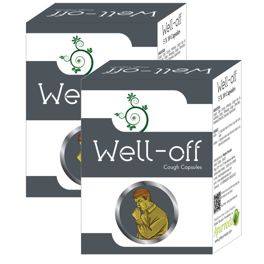 GRF Ayurveda Well Off Cough (Pack of 2),  50 capsules 