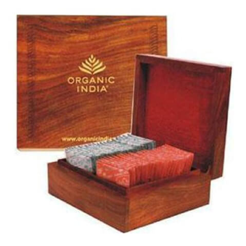 Organic India Super Deluxe Wooden Gift Box, Mixed 480 g Organic India Super Deluxe Wooden Gift Box, Mixed 480 g