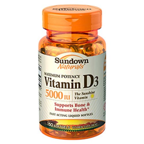 Sundown Naturals Maximum Potency Vitamin D3,  150 softgels 