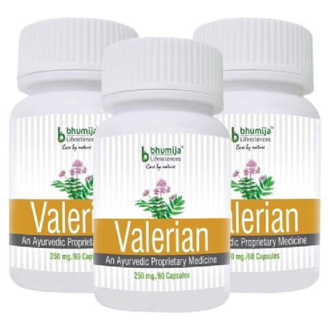 Bhumija Valerian (Pack of 3), 60 capsules Bhumija Valerian (Pack of 3), 60 capsules