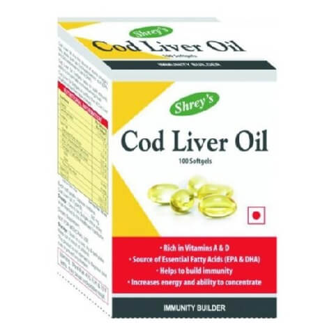 Shrey's Cod Liver Oil, 100 softgels Shrey's Cod Liver Oil, 100 softgels