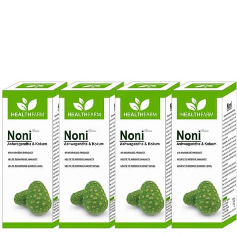 Healthfarm Noni Premium Juice (Pack of 4), Natural 500 ml