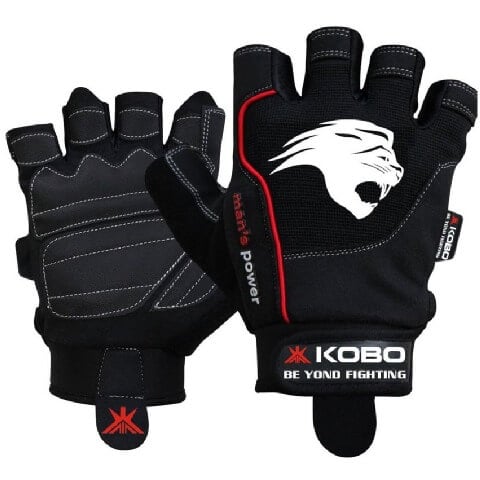 KOBO Gym Gloves (WTG-07), Black Small KOBO Gym Gloves (WTG-07), Black Small