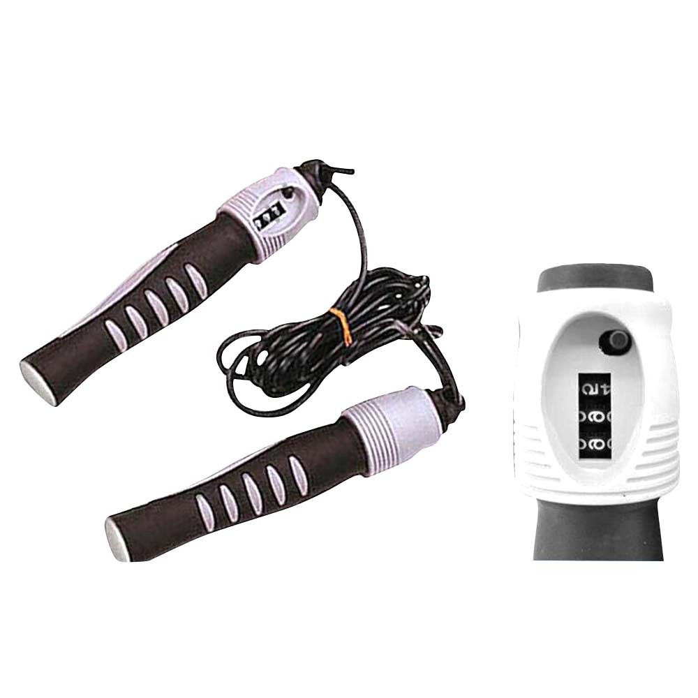 KOBO Jump Rope With Counter (JR-2),  Black & White  Free Size 