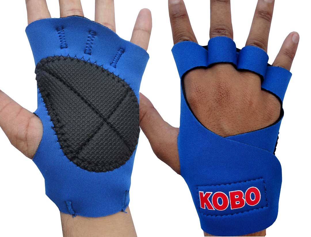 KOBO Neoprene Weight Lifting Gloves (3615),  Blue  Small 