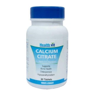 Healthvit Calcium Citrate + Vitamin D3, 60 tablet(s) Unflavoured