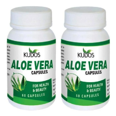 Kudos Ayurveda Aloe vera Capsules, 60 capsules - Pack of 2 Kudos Ayurveda Aloe vera Capsules, 60 capsules - Pack of 2
