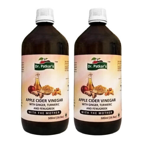 Dr. Patkar's Apple Cider Vinegar, 1 L with Ginger, Turmeric and Fenugreek Dr. Patkar's Apple Cider Vinegar, 1 L with Ginger, Turmeric and Fenugreek