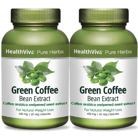 HealthViva Pure Herbs Green Coffee Extract - Pack of 2 HealthViva Pure Herbs Green Coffee Extract - Pack of 2