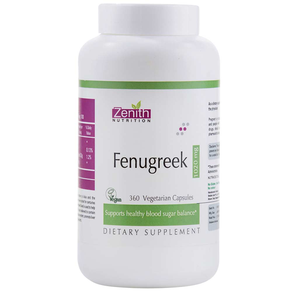 Zenith Nutrition Fenugreek, 360 capsules at Best Price in India