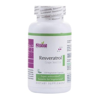 Zenith Nutrition Resveratrol Grape Seed Ext, 120 capsules