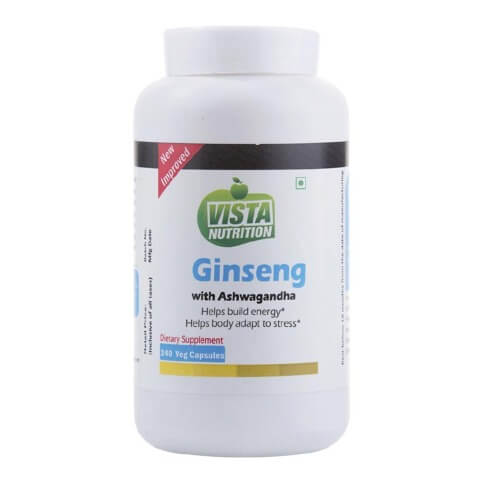 Vista Nutrition Ginseng with Ashwagandha, 240 capsules Vista Nutrition Ginseng with Ashwagandha, 240 capsules