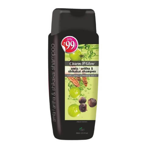 Charm & Glow Amla, Aritha & Shikakai Shampoo, 350 ml Long & Strong Hair