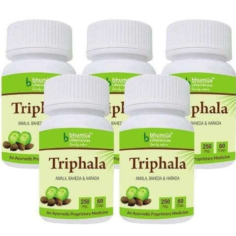Bhumija Triphala, 60 capsules - Pack of 5 Bhumija Triphala, 60 capsules - Pack of 5