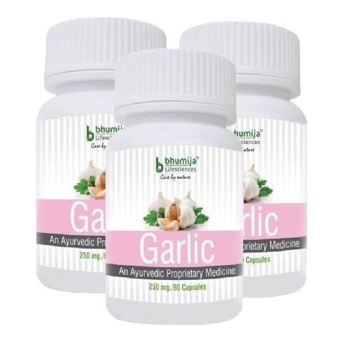 Bhumija Garlic, 60 capsules - Pack of 3 Bhumija Garlic, 60 capsules - Pack of 3