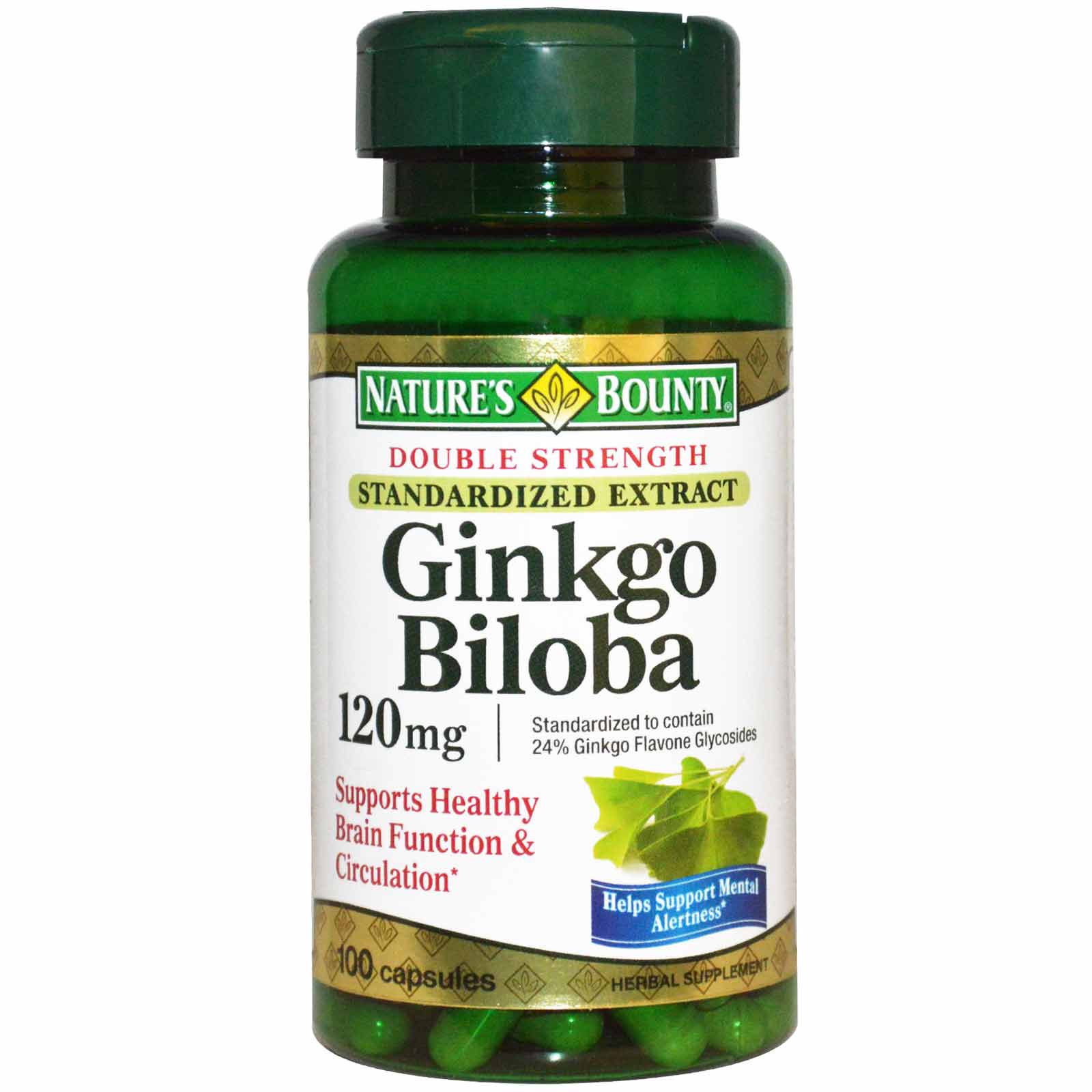 Nature's Bounty Ginkgo Biloba (120mg), 100 capsules