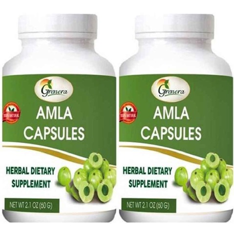 Grenera Amla Capsules (500mg), 120 veggie capsule(s) - Pack of 2 Grenera Amla Capsules (500mg), 120 veggie capsule(s) - Pack of 2