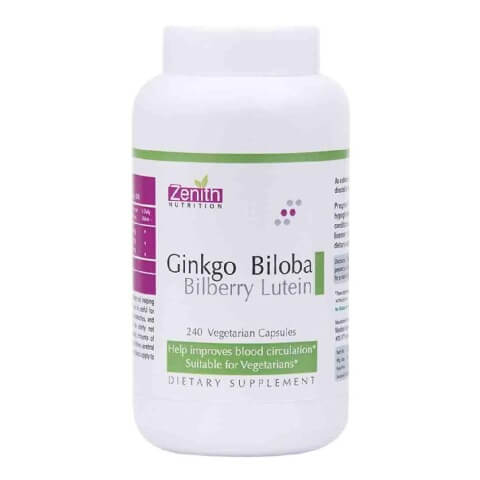 Zenith Nutrition Ginkgo Biloba with Bilberry & Lutein, 240 capsules Zenith Nutrition Ginkgo Biloba with Bilberry & Lutein, 240 capsules