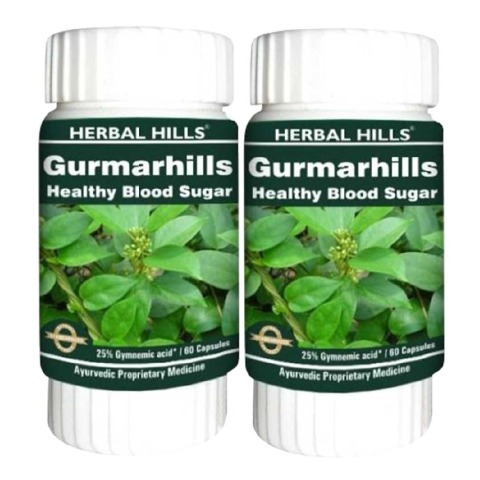 Herbal Hills Gurmarhills, 60 capsules - Pack of 2 Herbal Hills Gurmarhills, 60 capsules - Pack of 2