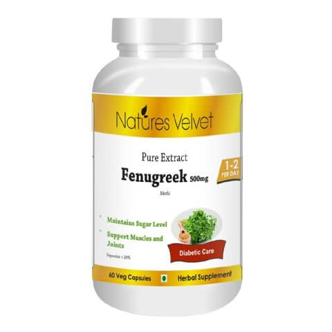 Natures Velvet Fenugreek Pure Extract (500 mg), 60 capsules Natures Velvet Fenugreek Pure Extract (500 mg), 60 capsules
