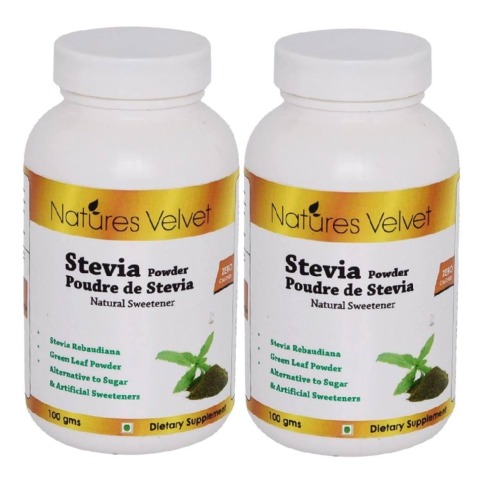 Natures Velvet Stevia Leaf Powder, 0.1 kg - Pack of 2 Natures Velvet Stevia Leaf Powder, 0.1 kg - Pack of 2
