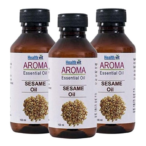 Healthvit Aroma Sesame Oil, 100 ml for All Skin Types - Pack of 3 Healthvit Aroma Sesame Oil, 100 ml for All Skin Types - Pack of 3