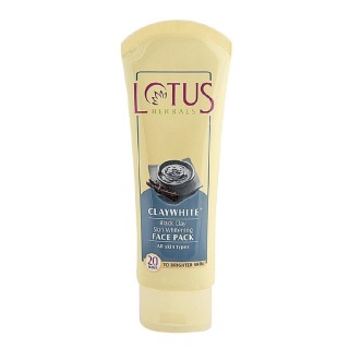 Lotus Herbals Claywhite Black Clay Face Pack, 120 g for All Skin Types