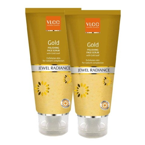 VLCC Gold Polishing Face Scrub - Pack of 2, 80 g Jewel Radiance VLCC Gold Polishing Face Scrub - Pack of 2, 80 g Jewel Radiance