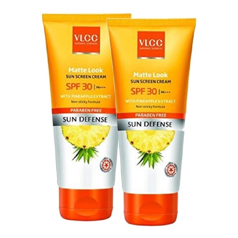 VLCC Matte Look Sun Screen Lotion SFP 30 - Pack of 2, 60 g Sun Defense VLCC Matte Look Sun Screen Lotion SFP 30 - Pack of 2, 60 g Sun Defense