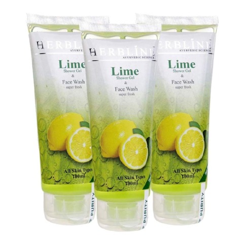 Herbline Lime Face Wash - Pack of 3, 100 ml for All Skin Types Herbline Lime Face Wash - Pack of 3, 100 ml for All Skin Types