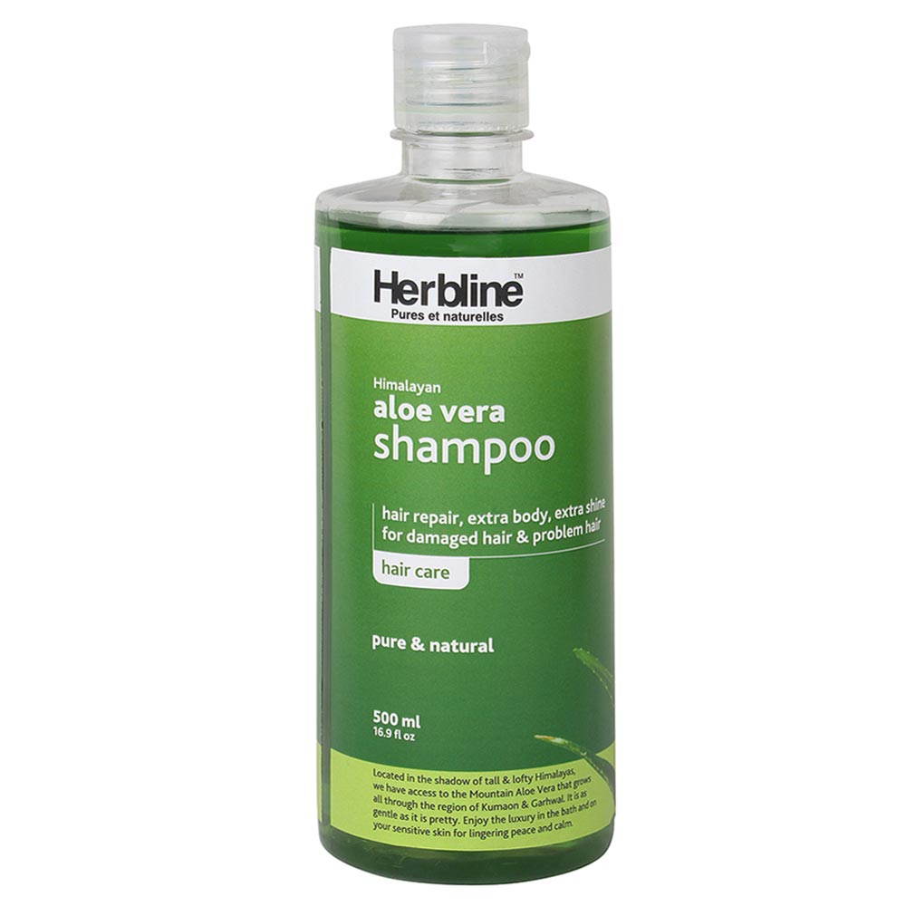 Herbline Himalayan Aloe Vera Shampoo,  500 ml  Pure & Natural 