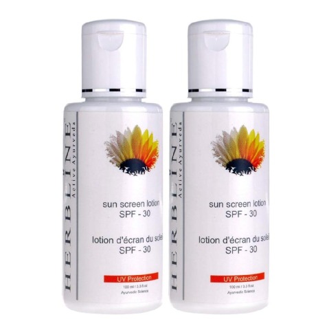 Herbline Sun Screen Lotion SPF 30 - Pack of 2, 100 ml UV Protection Herbline Sun Screen Lotion SPF 30 - Pack of 2, 100 ml UV Protection
