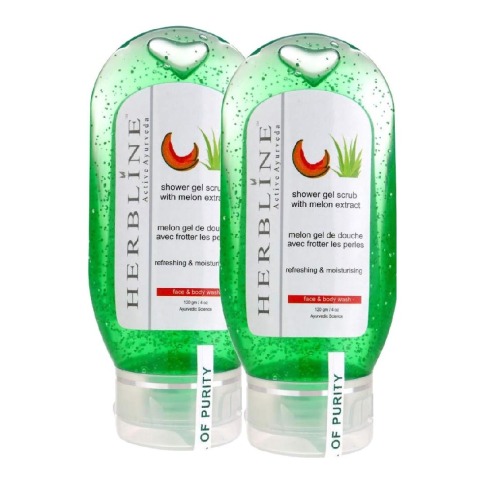 Herbline Melon Shower Gel Scrub - Pack of 2, 120 g Face & Body Wash Herbline Melon Shower Gel Scrub - Pack of 2, 120 g Face & Body Wash