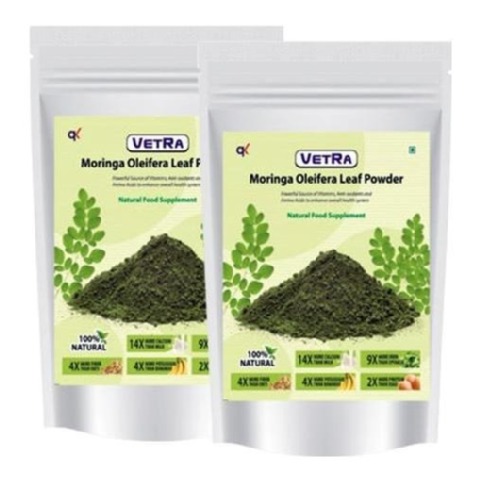 Vetra Moringa Oleifera Leaf Powder - Pack of 2, 100 g Vetra Moringa Oleifera Leaf Powder - Pack of 2, 100 g