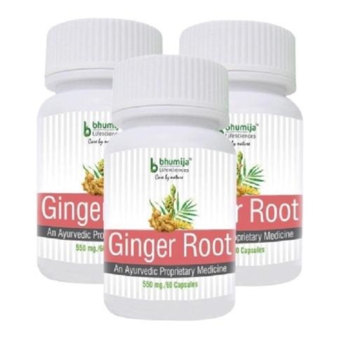 Bhumija Ginger Root - Pack of 3, 60 capsules Bhumija Ginger Root - Pack of 3, 60 capsules
