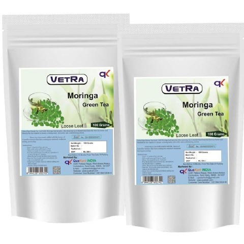 Vetra Moringa Green Tea Loose Leaf - Pack of 2 0.1 kg Unflavoured Vetra Moringa Green Tea Loose Leaf - Pack of 2 0.1 kg Unflavoured