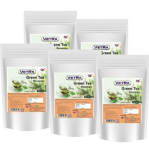Vetra Green Tea with Rosemary - Pack of 5 0.1 kg Unflavoured Vetra Green Tea with Rosemary - Pack of 5 0.1 kg Unflavoured